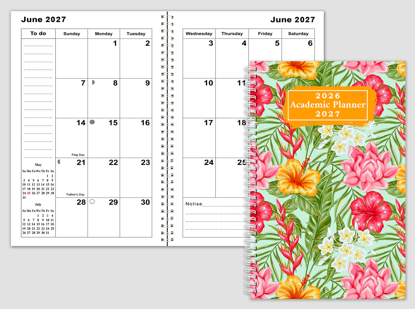 2026-2027 Student Academic Planner Calendar - School College Weekly Agenda #028