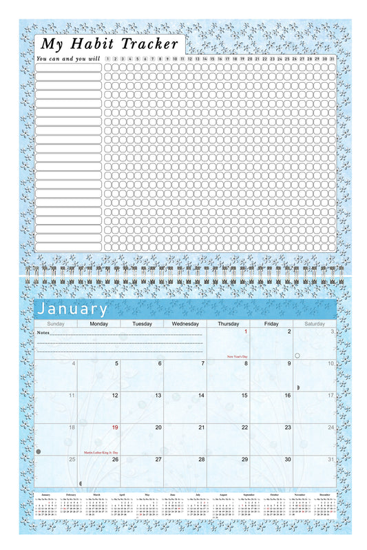 2026 Monthly Desktop/Wall Calendar/Planner - Habit Tracker - (Edition #18)