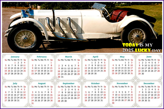 2025 Peel & Stick Calendar - Today is my Lucky Day - Removable, Repositionable - 050 (9"x 6")