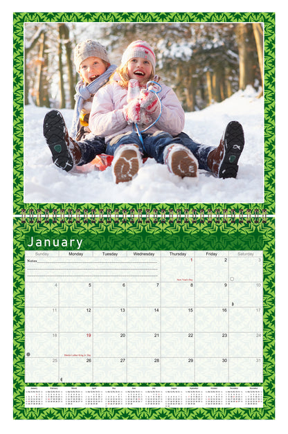 Personalized Custom 2027 Wall Calendar Spiral-bound (Add Your Photos) - 12 Months Desktop/Wall Calendar/Planner - Premium Quality 11 inches by 8.5 inches (11 x 17 Inches Open) Made in USA (Edition #06)
