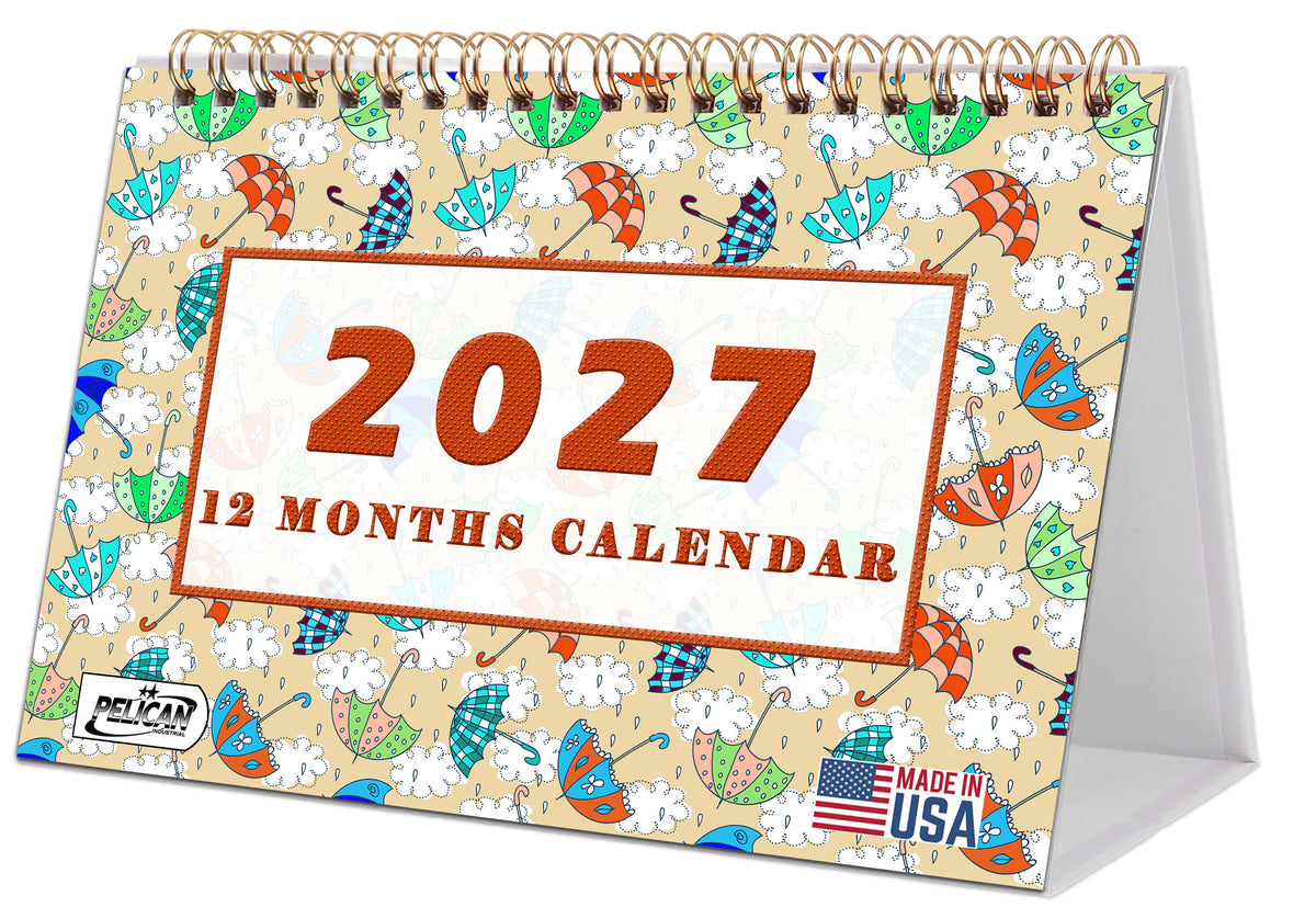 2026-2027 18 Months Standing Flip Desk Calendar Desktop Planner 014