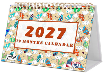 2026-2027 18 Months Standing Flip Desk Calendar Desktop Planner 014