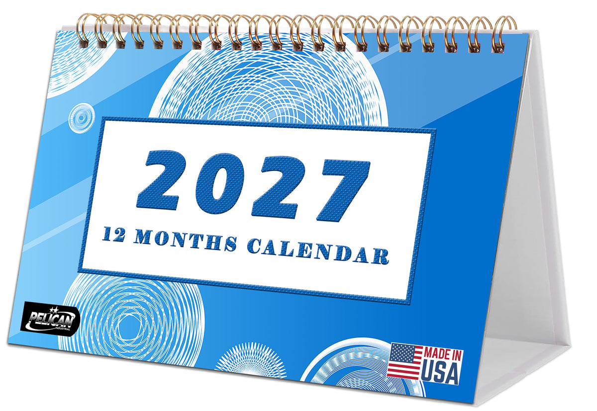 2027-12 Months Desk Calendar Desktop Planner with To-Do List & Notes 02