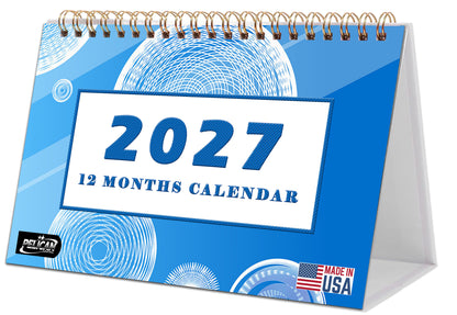 2027-12 Months Desk Calendar Desktop Planner with To-Do List & Notes 02