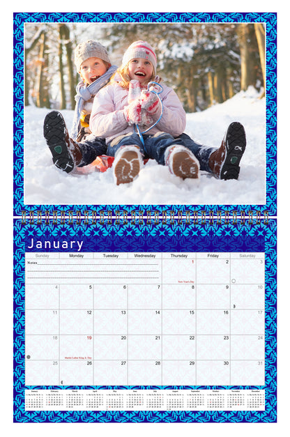 Personalized Custom 2027 Wall Calendar Spiral-bound (Add Your Photos) - 12 Months Desktop/Wall Calendar/Planner - Premium Quality 11 inches by 8.5 inches (11 x 17 Inches Open) Made in USA (Edition #07)