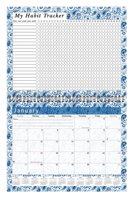 2026 Monthly Desktop/Wall Calendar/Planner - Habit Tracker - (Edition #21)