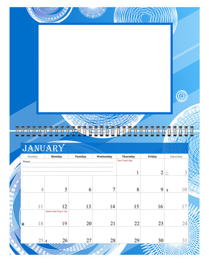 2026 Photo Frame Wall Spiral-bound Calendar (Add Your Own Photos) - 12 Months Desktop/Wall Calendar/Planner - (Edition #02).