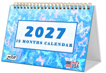 2027-12 Months Desk Calendar Desktop Planner with To-Do List & Notes 08