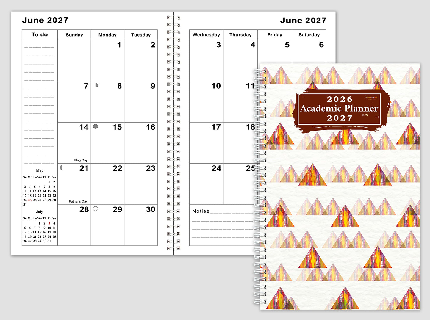 2026-2027 Student Academic Planner Calendar - School College Weekly Agenda #037