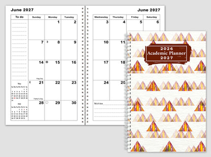 2026-2027 Student Academic Planner Calendar - School College Weekly Agenda #037