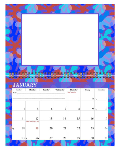 2027 Photo Frame Wall Spiral-bound Calendar (Add Your Own Photos) - 12 Months Desktop/Wall Calendar/Planner - (Edition #03)