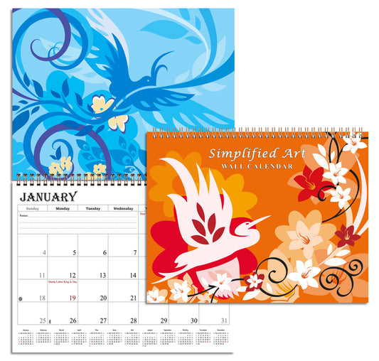2026 Spiral-bound Wall Calendar (Art) - 12 Months Desktop/Wall Calendar/Planner (Copy)