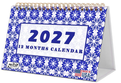 2026-2027 18 Months Standing Flip Desk Calendar Desktop Planner 07