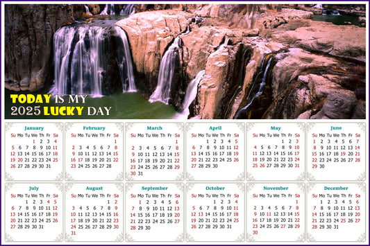 2025 Peel & Stick Calendar - Today is my Lucky Day - Removable, Repositionable - 031 (9"x 6")