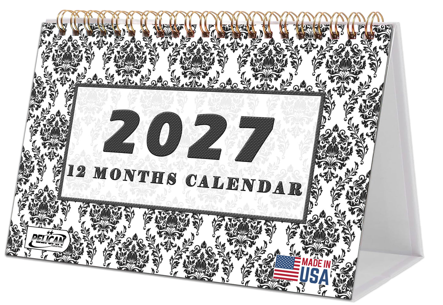 2027-12 Months Desk Calendar Desktop Planner with To-Do List & Notes 019