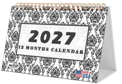 2027-12 Months Desk Calendar Desktop Planner with To-Do List & Notes 019