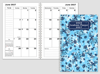 2026-2027 Student Academic Planner Calendar - School College Weekly Agenda #013