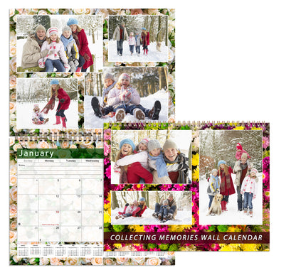 2026 Scrapbook Wall Calendar Spiral-bound (Add Your Own Photos) - 12 Months Desktop #012