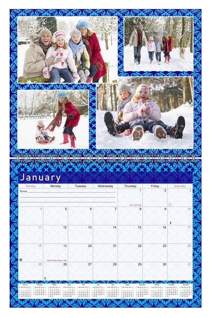2026 Scrapbook Wall Calendar Spiral-bound (Add Your Own Photos) - 12 Months Desktop #07