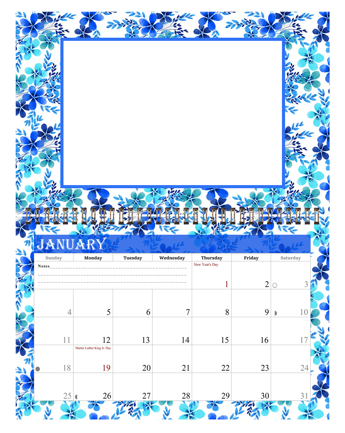 Personalized Custom 12 Months Calendar 2027 Collecting Memories Wall/Desktop/Planner Spiral-bound Mini 8.5x11 Inch (Add Your Own Photos) - Customized For Home, Office, Party, Birthday, Christmas Gift - Made in USA (Edition #12)