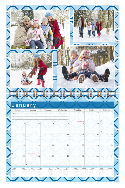 2026 Scrapbook Wall Calendar Spiral-bound (Add Your Own Photos) - 12 Months Desktop #04