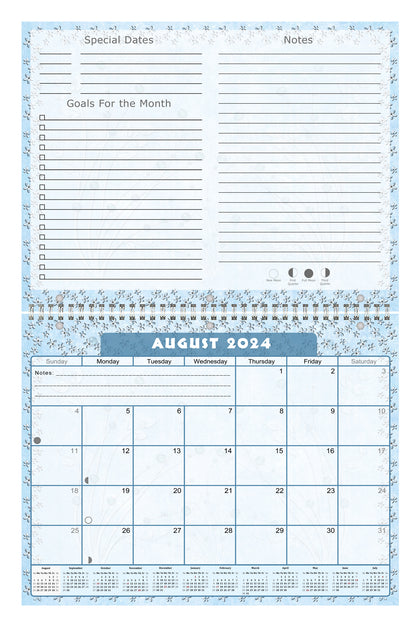 2024-2025 Academic Year 12 Months Student Calendar/Planner for Wall & Desk & 3-Ring Binder, for School, Teacher, Student (Edition #011)