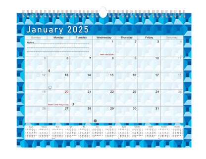 2024-2025 Monthly Spiral-Bound Wall / Desk Calendar - Desktop / Wall Blotter Calendar / Planner - (Edition #03)