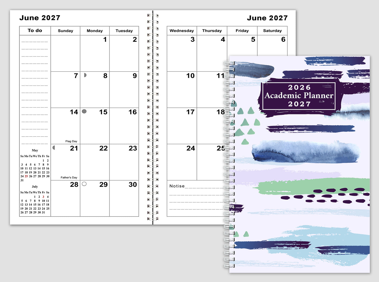 2026-2027 Student Academic Planner Calendar - School College Weekly Agenda #038