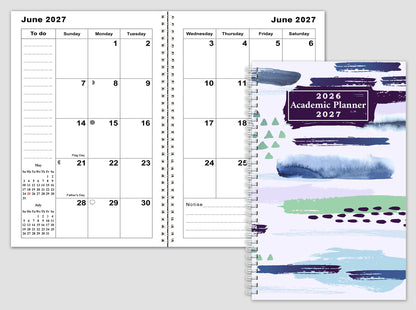 2026-2027 Student Academic Planner Calendar - School College Weekly Agenda #038