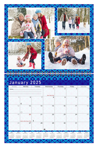 2025 Scrapbook Wall Calendar Spiral-bound (Add Your Own Photos) - 12 Months Desktop #07