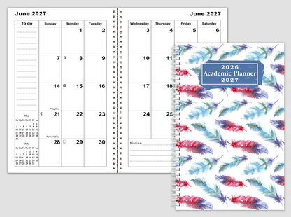 2026-2027 Student Academic Planner Calendar - School College Weekly Agenda #032