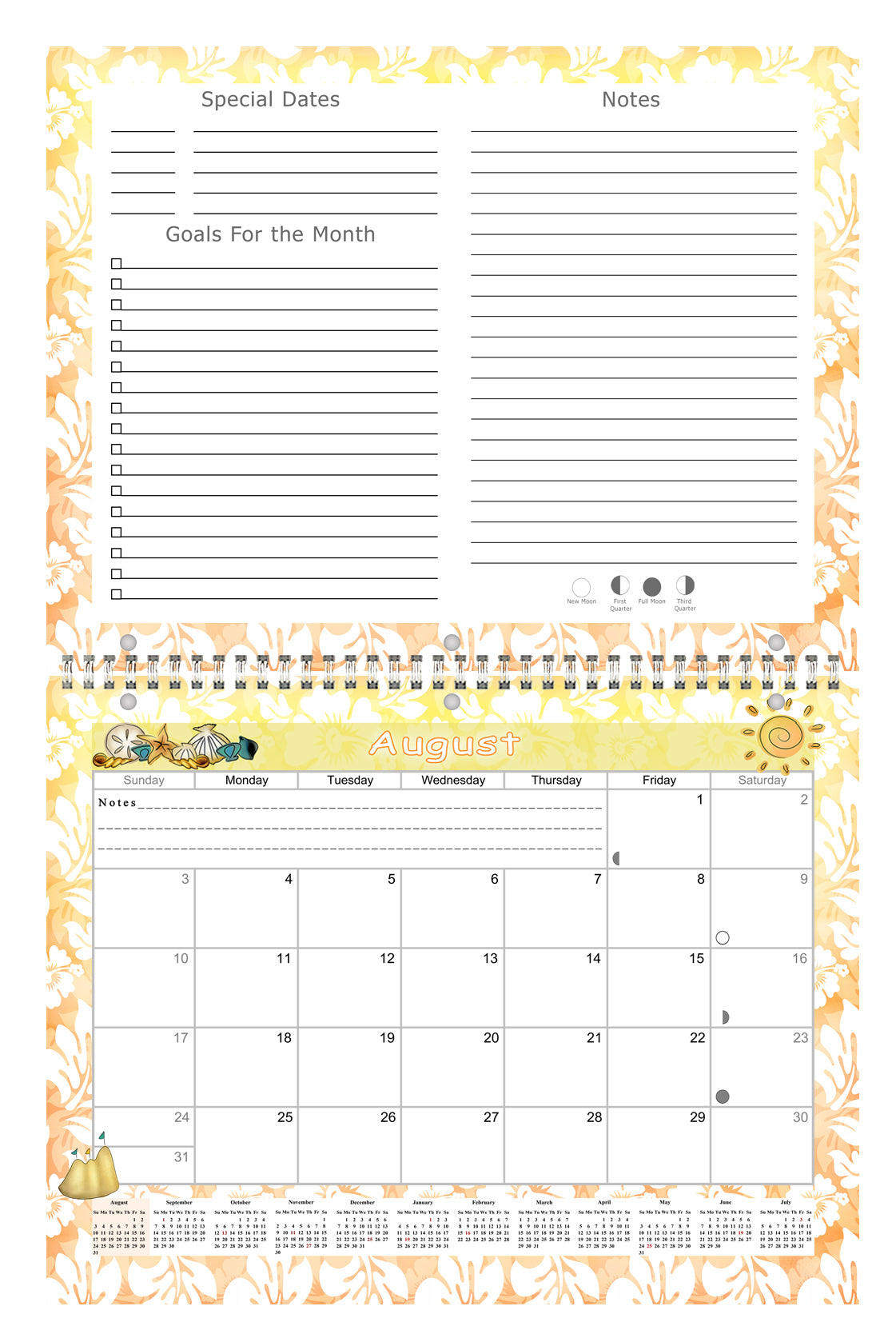 2026 - 2027 Academic Year 12 Months Student Calendar 3-Ring Binder(Edition #03)