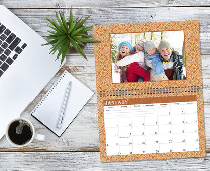 2026 Photo Frame Wall Spiral-bound Calendar (Add Your Own Photos) - 12 Months Desktop/Wall Calendar/Planner - (Edition #09)