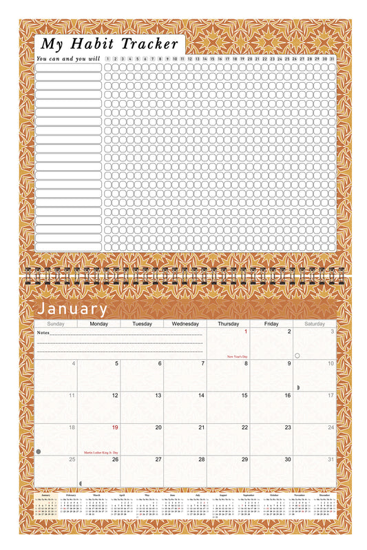 2026 Monthly Desktop/Wall Calendar/Planner - Habit Tracker - (Edition #25)