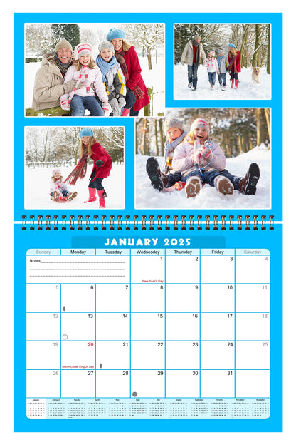 2025 Scrapbook Wall Calendar Spiral-bound (Add Your Own Photos) - 12 Months Desktop #05