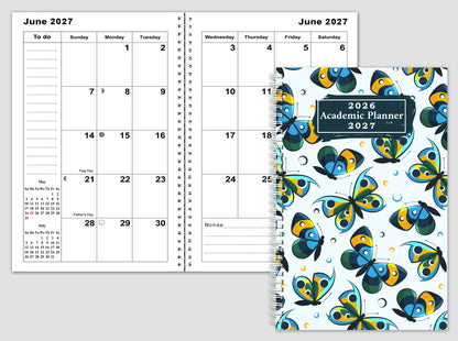 2026-2027 Student Academic Planner Calendar - School College Weekly Agenda #035