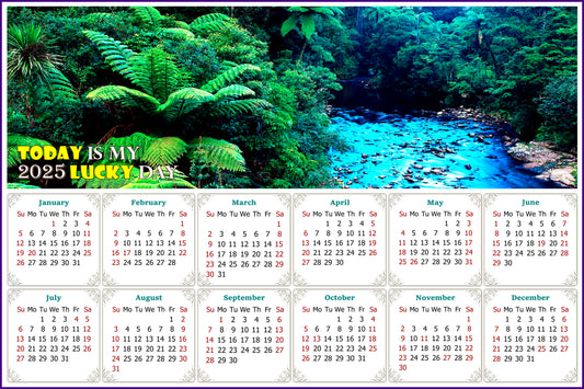 2025 Magnetic Calendar - Calendar Magnets - Today is My Lucky Day (Waipoua Kauri Reserve)