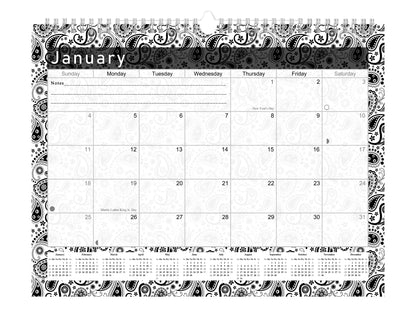 2026-2027 Monthly Spiral-Bound Wall / Desk Calendar - Desktop / Wall Blotter Calendar / Planner - (Edition #11)