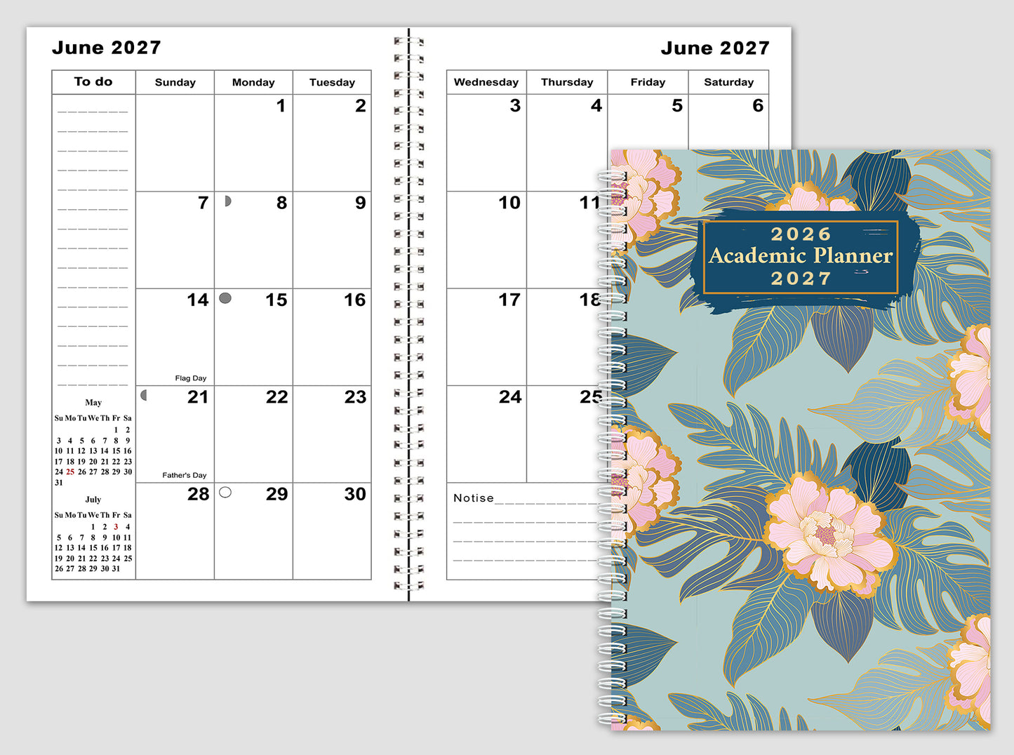 2026-2027 Student Academic Planner Calendar - School College Weekly Agenda #018