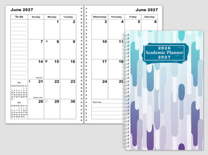 2026-2027 Student Academic Planner Calendar - School College Weekly Agenda #036