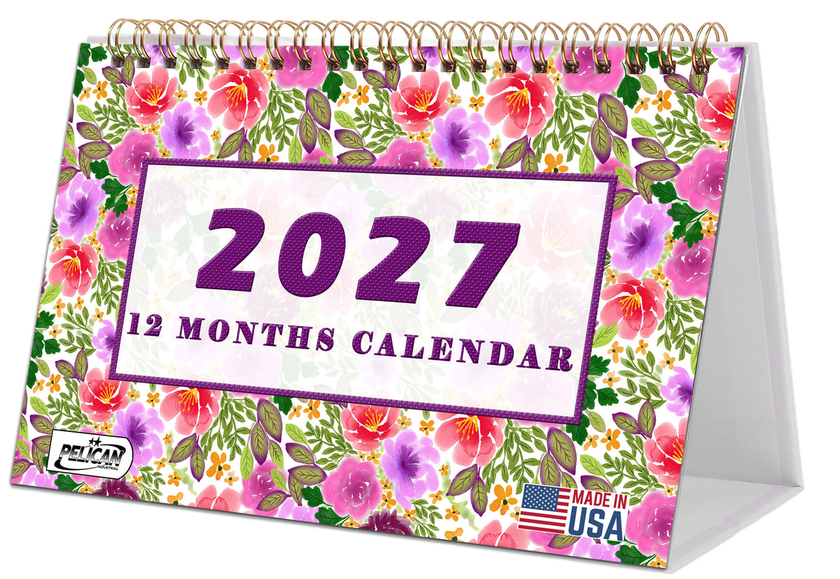 2026-2027 18 Months Standing Flip Desk Calendar Desktop Planner 012