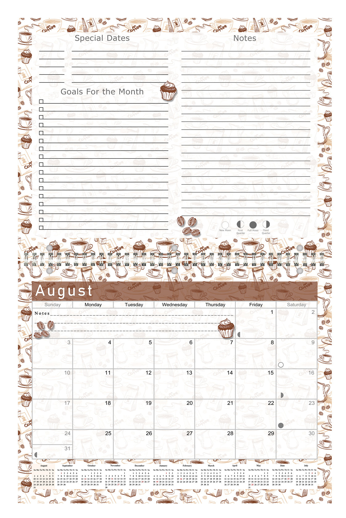 2026 - 2027 Academic Year 12 Months Student Calendar 3-Ring Binder (Edition #026)