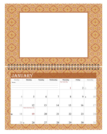 2026 Photo Frame Wall Spiral-bound Calendar (Add Your Own Photos) - 12 Months Desktop/Wall Calendar/Planner - (Edition #09)