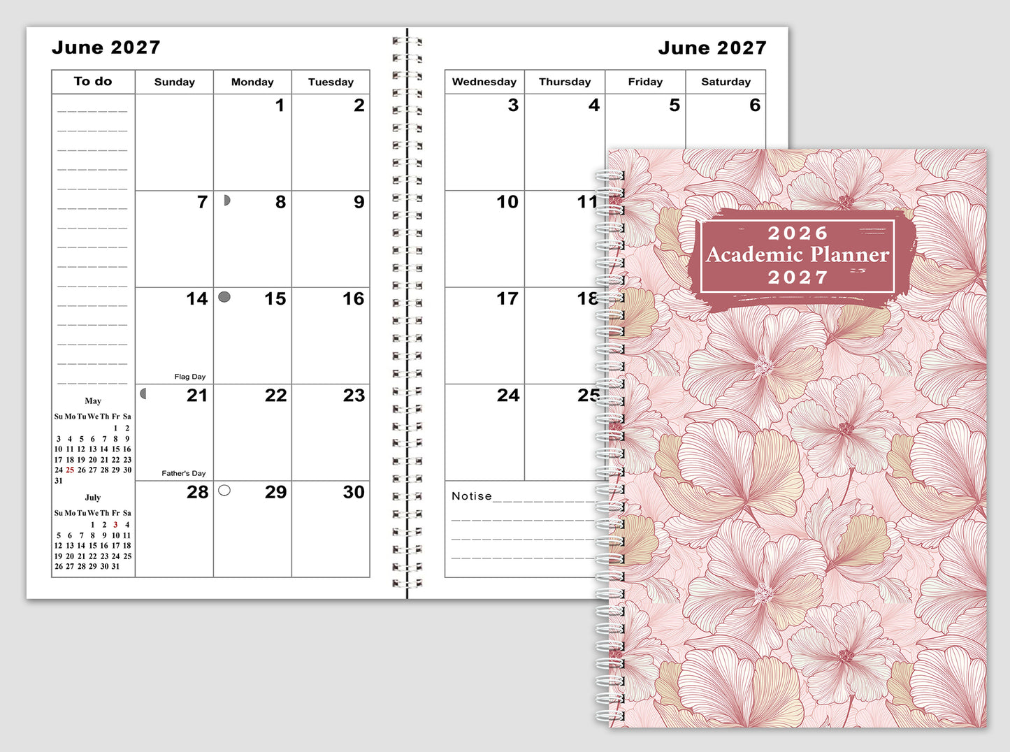 2026-2027 Student Academic Planner Calendar - School College Weekly Agenda #010