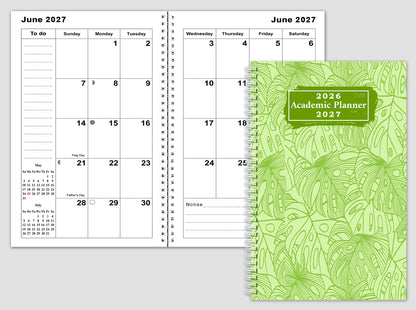 2026-2027 Student Academic Planner Calendar - School College Weekly Agenda #030
