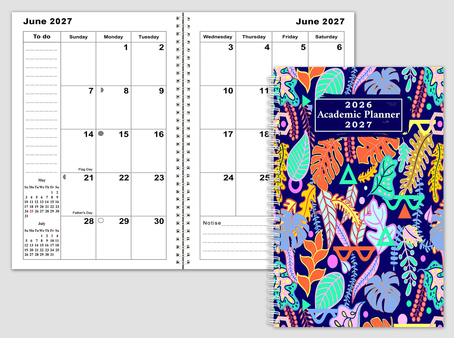 2026-2027 Student Academic Planner Calendar - School College Weekly Agenda #022