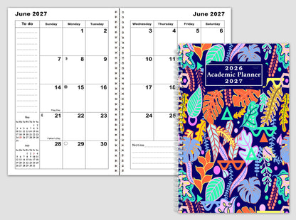 2026-2027 Student Academic Planner Calendar - School College Weekly Agenda #022