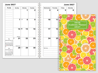 2026-2027 Student Academic Planner Calendar - School College Weekly Agenda #08