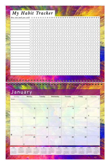 2026 Monthly Desktop/Wall Calendar/Planner - Habit Tracker - (Edition #26)