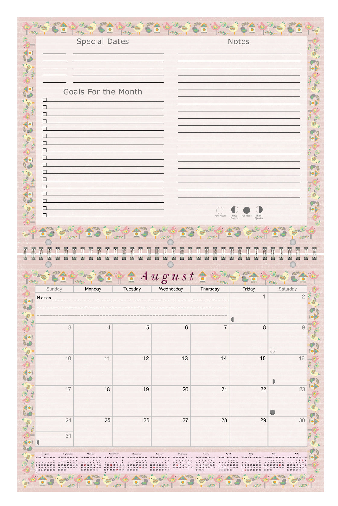 2026 - 2027 Academic Year 12 Months Student Calendar 3-Ring Binder (Edition #02)